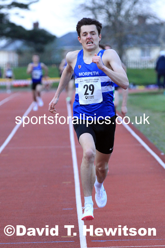 1500 metres, 2022 NEGP No. 1,  Monkton Stadium, April 20th, on a very cold night. Photo: David T. Hewitson/Sports for All Pics